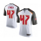 Men's Nike Tampa Bay Buccaneers #47 John Lynch Game White NFL Jersey