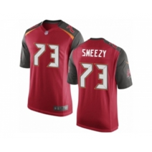 Men's Nike Tampa Bay Buccaneers #73 J. R. Sweezy Game Red Team Color NFL Jersey