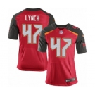 Men's Nike Tampa Bay Buccaneers #47 John Lynch Elite Red Team Color NFL Jersey