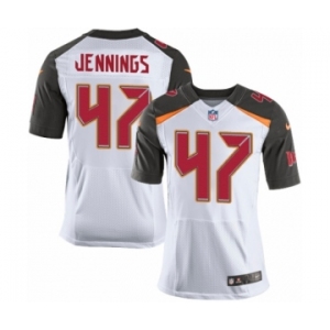 Men's Nike Tampa Bay Buccaneers #47 John Lynch Elite White NFL Jersey