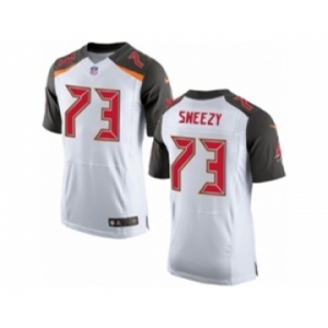 Men's Nike Tampa Bay Buccaneers #73 J. R. Sweezy Elite White NFL Jersey