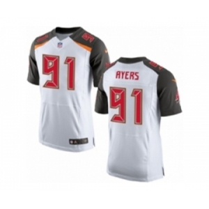 Men's Nike Tampa Bay Buccaneers #91 Robert Ayers Elite White NFL Jersey