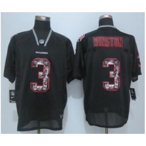 nike nfl jerseys tampa bay buccaneers #3 winston black[Elite united sideline]