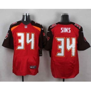 nike nfl jerseys tampa bay buccaneers #34 sims red[Elite]