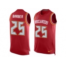 Men Nike Tampa Bay Buccaneers #25 Peyton Barber Limited Red Player Name & Number Tank Top NFL Jersey