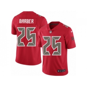 Men Nike Tampa Bay Buccaneers #25 Peyton Barber Limited Red Rush Vapor Untouchable NFL Jersey