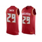 Men Nike Tampa Bay Buccaneers #29 Ryan Smith Limited Red Player Name & Number Tank Top NFL Jersey