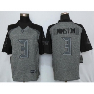 Men Nike Tampa Bay Buccaneers #3 Jameis Winston Gray Stitched Limited Jersey