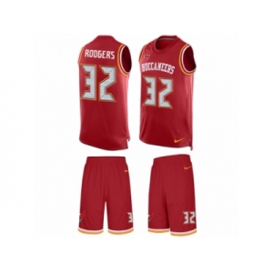 Men Nike Tampa Bay Buccaneers #32 Jacquizz Rodgers Limited Red Tank Top Suit NFL Jersey