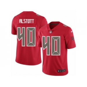 Men Nike Tampa Bay Buccaneers #40 Mike Alstott Limited Red Rush Vapor Untouchable NFL Jersey