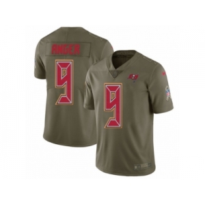 Men Nike Tampa Bay Buccaneers #9 Bryan Anger Limited Olive 2017 Salute to Service NFL Jersey