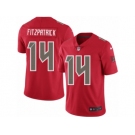 Men's Nike Tampa Bay Buccaneers #14 Ryan Fitzpatrick Limited Red Rush NFL Jersey