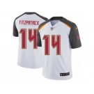 Men's Nike Tampa Bay Buccaneers #14 Ryan Fitzpatrick White Vapor Untouchable Limited Player NFL Jersey