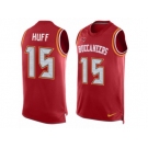 Men's Nike Tampa Bay Buccaneers #15 Josh Huff Limited Red Player Name & Number Tank Top NFL Jersey