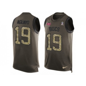 Men's Nike Tampa Bay Buccaneers #19 Roberto Aguayo Limited Green Salute to Service Tank Top NFL Jersey