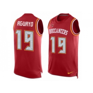 Men's Nike Tampa Bay Buccaneers #19 Roberto Aguayo Limited Red Player Name & Number Tank Top NFL Jersey