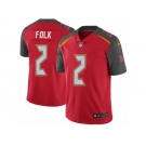 Men's Nike Tampa Bay Buccaneers #2 Nick Folk Red Team Color Vapor Untouchable Limited Player NFL Jersey