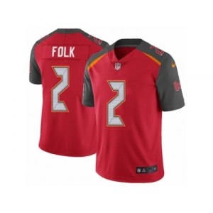 Men's Nike Tampa Bay Buccaneers #2 Nick Folk Red Team Color Vapor Untouchable Limited Player NFL Jersey