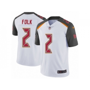 Men's Nike Tampa Bay Buccaneers #2 Nick Folk White Vapor Untouchable Limited Player NFL Jersey