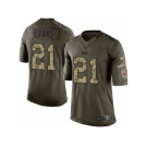 Men's Nike Tampa Bay Buccaneers #21 Justin Evans Limited Green Salute to Service NFL Jersey