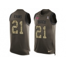Men's Nike Tampa Bay Buccaneers #21 Justin Evans Limited Green Salute to Service Tank Top NFL Jersey