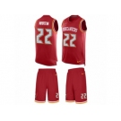 Men's Nike Tampa Bay Buccaneers #22 Doug Martin Limited Red Tank Top Suit NFL Jersey