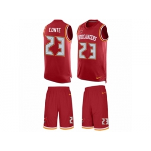 Men's Nike Tampa Bay Buccaneers #23 Chris Conte Limited Red Tank Top Suit NFL Jersey