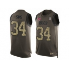 Men's Nike Tampa Bay Buccaneers #34 Charles Sims Limited Green Salute to Service Tank Top NFL Jersey