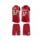 Men's Nike Tampa Bay Buccaneers #37 Keith Tandy Limited Red Tank Top Suit NFL Jersey