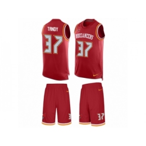 Men's Nike Tampa Bay Buccaneers #37 Keith Tandy Limited Red Tank Top Suit NFL Jersey