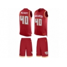 Men's Nike Tampa Bay Buccaneers #40 Mike Alstott Limited Red Tank Top Suit NFL Jersey