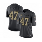 Men's Nike Tampa Bay Buccaneers #47 John Lynch Limited Black 2016 Salute to Service NFL Jersey
