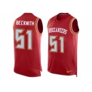 Men's Nike Tampa Bay Buccaneers #51 Kendell Beckwith Limited Red Player Name & Number Tank Top NFL Jersey