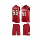 Men's Nike Tampa Bay Buccaneers #56 Jacquies Smith Limited Red Tank Top Suit NFL Jersey