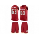 Men's Nike Tampa Bay Buccaneers #63 Lee Roy Selmon Limited Red Tank Top Suit NFL Jersey