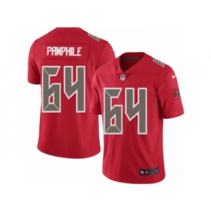 Men's Nike Tampa Bay Buccaneers #64 Kevin Pamphile Limited Red Rush NFL Jersey