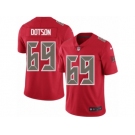 Men's Nike Tampa Bay Buccaneers #69 Demar Dotson Limited Red Rush NFL Jersey