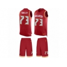 Men's Nike Tampa Bay Buccaneers #73 J. R. Sweezy Limited Red Tank Top Suit NFL Jersey