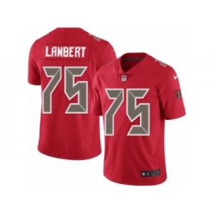 Men's Nike Tampa Bay Buccaneers #75 Davonte Lambert Limited Red Rush NFL Jersey