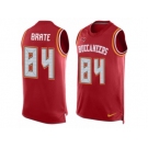 Men's Nike Tampa Bay Buccaneers #84 Cameron Brate Limited Red Player Name & Number Tank Top NFL Jersey