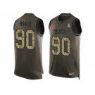 Men's Nike Tampa Bay Buccaneers #90 Chris Baker Limited Green Salute to Service Tank Top NFL Jersey