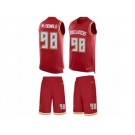 Men's Nike Tampa Bay Buccaneers #98 Clinton McDonald Limited Red Tank Top Suit NFL Jersey