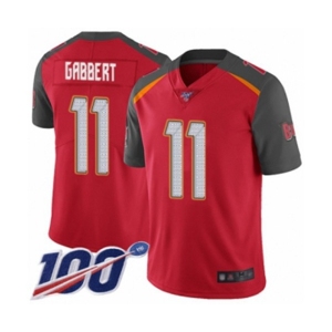 Men's Tampa Bay Buccaneers #11 Blaine Gabbert Red Team Color Vapor Untouchable Limited Player 100th Season Football Jersey