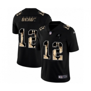 Men's Tampa Bay Buccaneers #12 Tom Brady Carbon Black Vapor Statue Of Liberty Limited Jersey