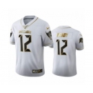 Men's Tampa Bay Buccaneers #12 Tom Brady Limited White Golden Edition Football Jersey
