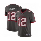 Men's Tampa Bay Buccaneers #12 Tom Brady Pewter Alternate Vapor Limited Jersey