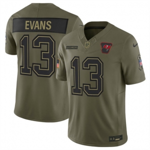Men's Tampa Bay Buccaneers #13 Mike Evans Olive 2025 Salute to Service Limited Football Stitched Jersey