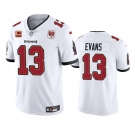 Men's Tampa Bay Buccaneers #13 Mike Evans White 2025 50th Anniversary Patch And 4-Star C Patch Vapor Untouchable Limited Football Stitched Jersey