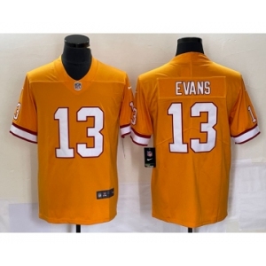 Men's Tampa Bay Buccaneers #13 Mike Evans Yellow Throwback Limited Stitched Jersey