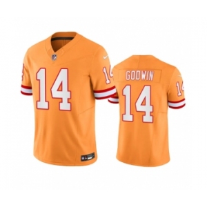 Men's Tampa Bay Buccaneers #14 Chris Godwin 2023 F.U.S.E. Orange Throwback Limited Stitched Jersey